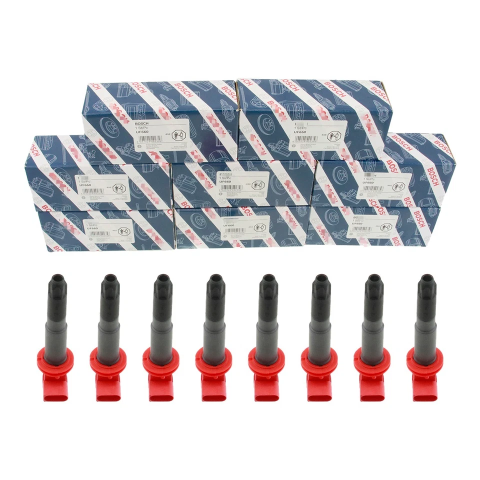 8x Bosch Ignition Coil For Porsche Cayenne Panamera 4.8L V8 Panamera 3.6L UF660 Foto 1 de 4