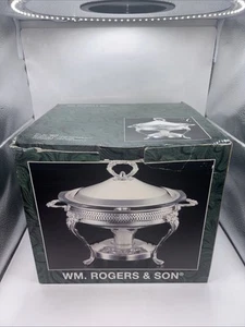 Vintage IN OPEN BOX WM. Rogers & Son Silver Plated Soup Tureen - Picture 1 of 8