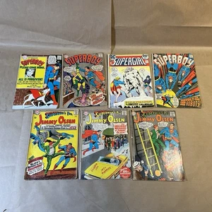 Group Of 7 Vintage Dc Comics Poor Condition Superman INV-AA40 - Bild 1 von 24
