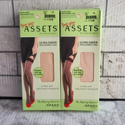 (Lot Of 2) Spanx Sz 4 Nude Love Your Assets Ultra Sheer Replac. Legs 860B - Desc - Image 1 of 4