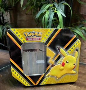 PokemanTin 7"x6"x2" with misc cards - Picture 1 of 6