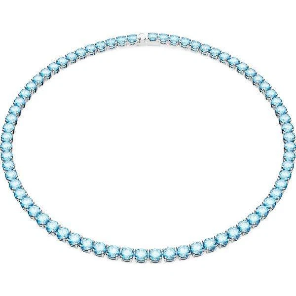 Halskette Swarovski Matrix Tennis 5661187 Halskette Kristalle Blau Halsnah
