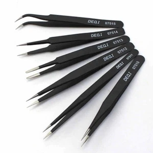 6 PCS SWISS JEWELER STYLE PRECISION MICRO FORCEPS TWEEZERS SET - Picture 1 of 2