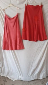 2 X Ladies Embroidered Linen Mix Skirts. Red/Coral. Size 14-16. Evie/Mia Moda. - Picture 1 of 11