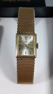 Vintage Pedre 17 Juwelen 10k GF Armband & 10k. RGP. Blende Handuhr 1950er - Bild 1 von 15
