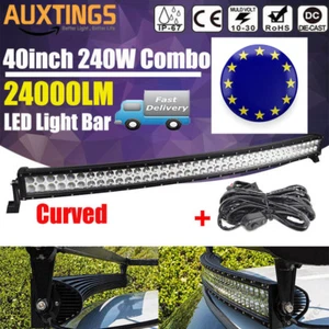 240W 40'' LED Light Bar Combo Beam Curved Work Off road Truck Boat SUVATV+Wiring - Bild 1 von 4