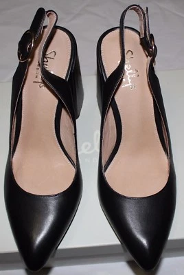 ШЕЛЛИ ЛОНДОН CHESTER ЧЕРНЫЙ SLINGBACK НАСОС США 8,5 М/UK6,5/EU39 - Изображение 1 из 4