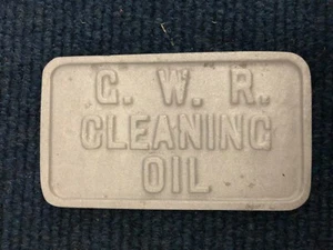 GWR Cleaning Oil Cast Aluminium Miniature Railway Sign Great Western Store Depot - Picture 1 of 4