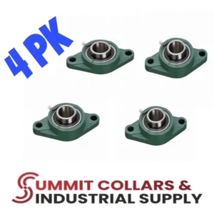 UCFL202-10 Pillow Block Flange Bearing 5/8" Bore 2 Bolt Solid Base (4PK) - Picture 1 of 2