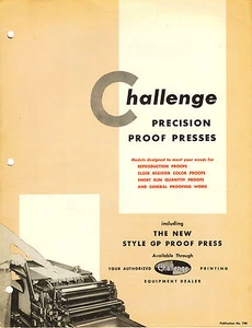 Challenge 1425E PRINTING PRESS BROCHURE PDF - Picture 1 of 2