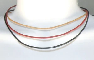 Indian Leather Cord Necklace Choker 2 mm Single Leather String Lobster Closing - Picture 1 of 13