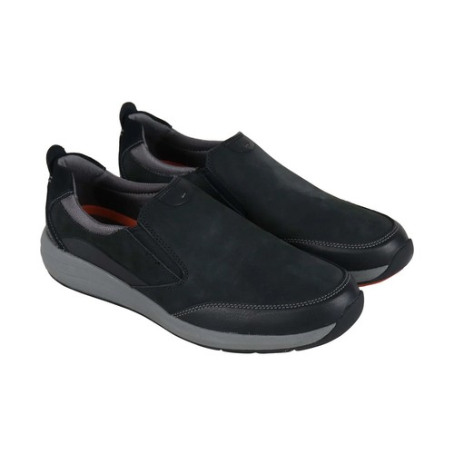 Mocassino Unstructured by Clarks Un Coast Walk da uomo UK 7 EU41 nero in pelle combinata