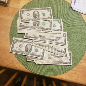 MIXED Circulated 1976-2017 Two Dollar Bill $2 Note  Fancy unusual - Picture 1 of 2