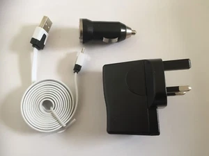 3 IN 1 HOME, IN-CAR MAINS ADAPTERS AND 1M USB TO MICRO USB CHARGER/DATA CABLE - Picture 1 of 4