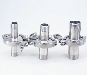 Set Fitting+1.5" 2" 2.5" Tri Clamp+Gasket 304 Stainless Sanitary Union Fitting - Picture 1 of 5