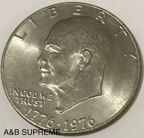 1976 Eisenhower Dollar Au Uncirculated Bicentennial Cover