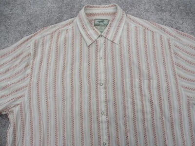 Horny Toad Shirt Mens XL Striped Short Sleeve  Snap Casual Grandpa Retro - Image 1 of 4