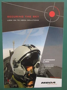 6/2011 PUB MBDA MISSILE SYSTEMS PILOT CASQUE HELMET ASRAAM MICA ORIGINAL AD - Picture 1 of 1