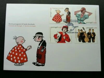 [SJ] Portugal Portuguese Comic Strip Heroes 2004 Music Animation (FDC) - Image 1 of 4