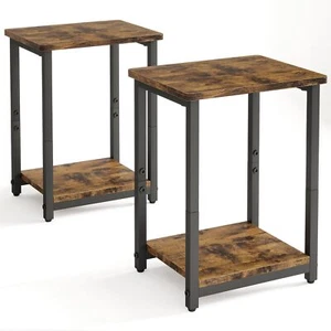 Side Tables Set of 2 2-Tier Small End Table Sofa Table Nightstand Bedside Tab... - Picture 1 of 7