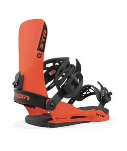Fijaciones de snowboard Union STR, pequeñas para hombre (US 5-7,5), Hunter naranja nuevas 2024 - Imagen 1 de 4