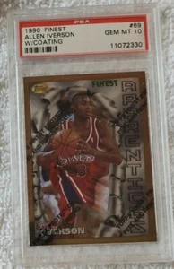 1996 Topps Finest Allen Iverson PSA 10 - Picture 1 of 2