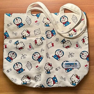 Hello Kitty x Doraemon Collaboration Canvas Tote Japan Limited RAR - Bild 1 von 4