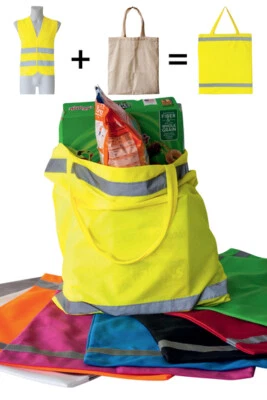 BORSA SHOPPER SHOPPING BAG AD ALTA VISIBILITà PER LA SPESA SPORT  - Immagine 1 di 4