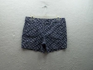 Kenar Shorts Womens Size 4 Blue White Print w/ Pockets Waist 32" Inseam 4" - Picture 1 of 7