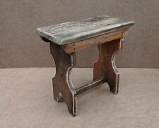 Old Antique Primitive Wooden Wood Milking Stool In Ukrainian Country Style