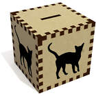 'Abyssinian Cat Silhoutte' Money Box / Piggy Bank (MB00100692)
