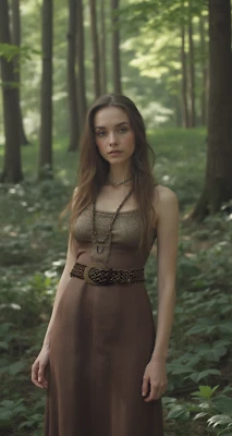 New Cute Women Beige Brown Fabric Braided Fashion Belt Hip High Waist Size S M - Image 1 of 4