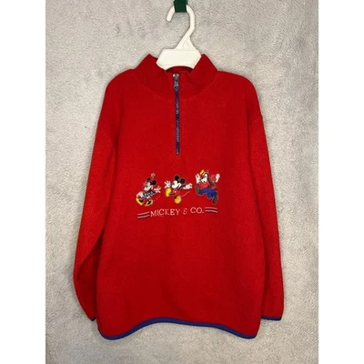 Vintage Mickey & Co. Rojo polar pull over - talla 10/12 Foto 1 de 4