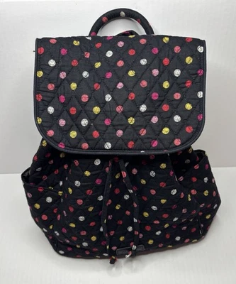 Vera Bradley Havana Dots Drawstring Backpack  Black Polkadots - Image 1 of 4