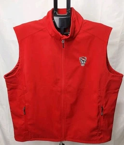 Core 365 Mens 2XL Vest Red Soft Shell Fleece Lined NC State Wolfpack - Picture 1 of 7