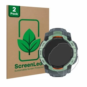 2x ScreenLeaf Screen Protector for Garmin Instinct 3 AMOLED (45 mm) Sustainable - Photo 1/9