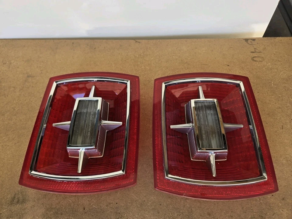 NEW PAIR 1966 Ford Galaxie And Custom Ex Station Wagon  Taillight Lenses  - Image 1 of 1