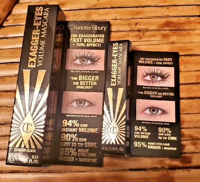 Máscara de pestañas Charlotte Tilbury Exagger-Eyes Volume-grande y mini-0,33 OZ+0,13 OZ NUEVA EN CAJA Foto 1 de 3