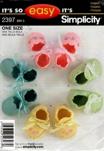 UNCUT SIMPLICITY 2397 BABY FILZ STIEFELETTEN ONE SIZE - Bild 1 von 1
