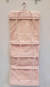 Victoria Secret Travel Hanging Toiletry Makeup Bag Organi O/S Pink Striped 81460 - Picture 1 of 5