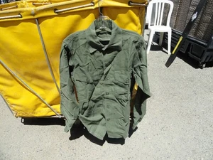 Vintage OG 107 Satin Hemd Herren Olivgrün US Army Farbton - Bild 1 von 8