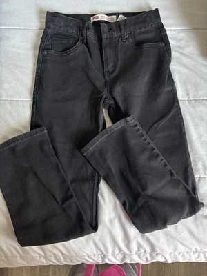 Pantalones de mezclilla ajustados negros regulares talla 14 Levi’s Denizen para niños caja 14 Foto 1 de 3