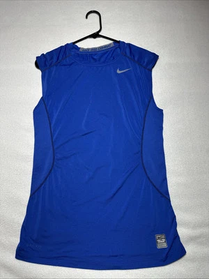 Camisa de Combate Nike Pro Azul Ajustada Sin Mangas Entrenamiento Entrenamiento Gimnasio Para Hombre Talla S Foto 1 de 4