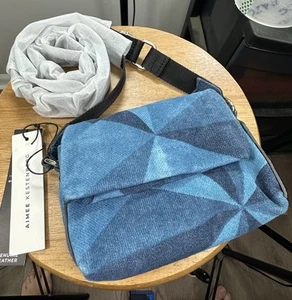 Aimee Kestenberg Broadway Mini Cossbody Purse Denim Patchwork Suede NWT - Picture 1 of 6