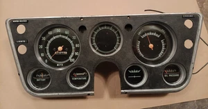 67 68 69 70 71 72 Chevy truck 7 hole speedometer dash gauge cluster w/bezel - Picture 1 of 10
