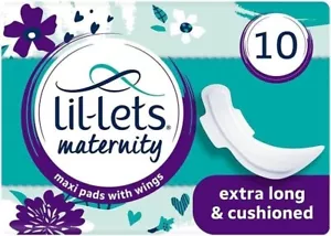 UK Maternity Pads 30 X Extra Long Maxi Thick Pads With Wings Pack Of 10 Pads - Picture 1 of 8