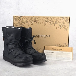 New Manitobah Mukluks WP Pacific Half Winter Boots Black Womens Size 8.5 - Picture 1 of 12