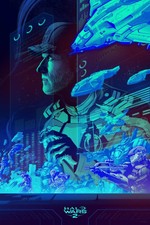 Halo Wars 2 Cutter Variant by Kevin Tong Ltd x/150 Screen Print Poster Art Mondo