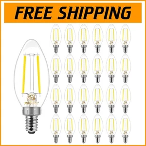 Dimmable E12 Candelabra LED Lights 5000K B10 - 24 Pack Wirelessly Styled - Picture 1 of 9