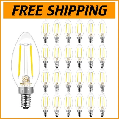 Dimmable E12 Candelabra LED Lights 5000K B10 - 24 Pack Wirelessly Styled - Image 1 of 4
